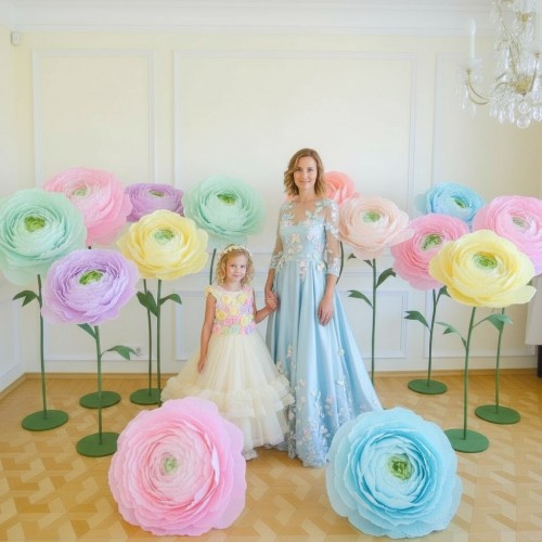 Ростовой цветок из бумаги "Ранункулюс" (цвет любой по договоренности)